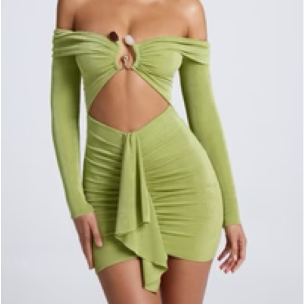 Oh Polly off shoulder cutout mini
